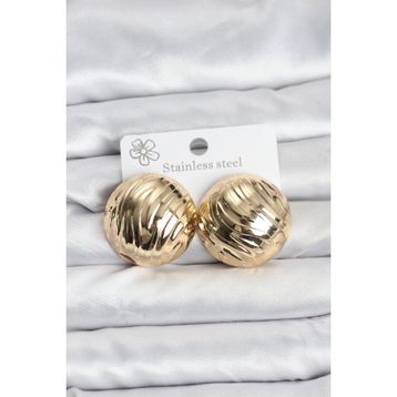 Clariss 316L Çelik Gold Renk Kare Vintage Kadın Küpe