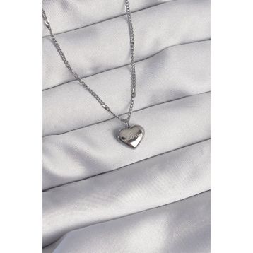 Clariss 316L Çelik Gümüş Renk Kalp Model Love Kolye