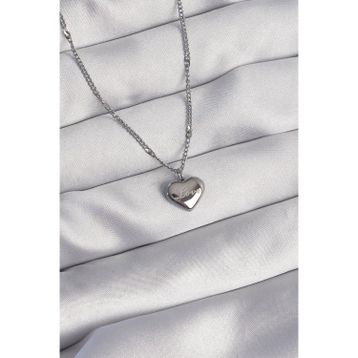 Clariss 316L Çelik Gümüş Renk Kalp Model Love Kolye