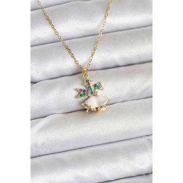 Clariss 316L Çelik Zincir Gold Renk Chirtsmas Bell Model Yılbaşı Temalı Kadın Kolye
