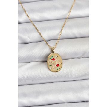 Clariss 316L Çelik Zincir Gold Renk Fil Figürlü Kadın Kolye
