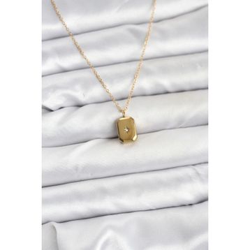 Clariss 316L Çelik Zincir Gold Renk Minimal Kutup Yıldızı Model Kadın Kolye