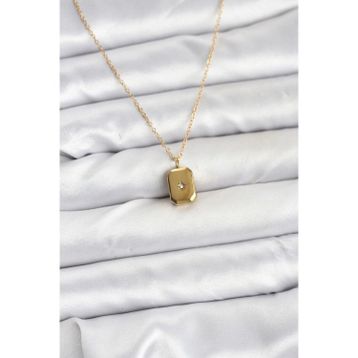 Clariss 316L Çelik Zincir Gold Renk Minimal Kutup Yıldızı Model Kadın Kolye
