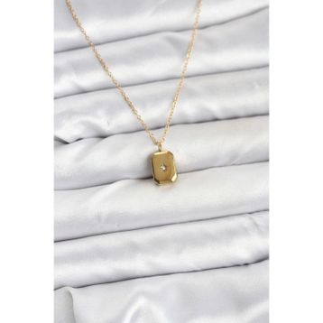 Clariss 316L Çelik Zincir Gold Renk Minimal Kutup Yıldızı Model Kadın Kolye