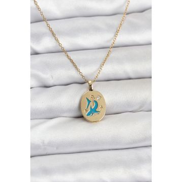 Clariss 316L Çelik Zincir Gold Renk Shark Figür Kadın Kolye