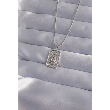 Clariss 316L Çelik Zincir Gümüş Renk Lazer İşlemeli Göz Figür Tarot Kolye