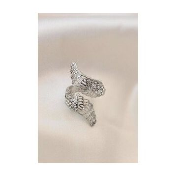 Clariss Ayarlamalı Gümüş Renk Metal Zirkon Taşlı Yüzük