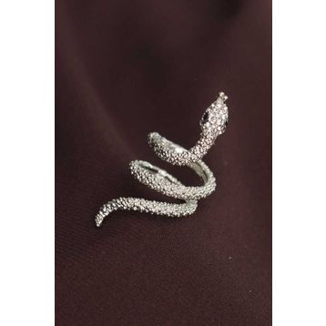 Clariss Ayarlanabilir Silver Renk Zirkon Taşlı Yılan Yüzük