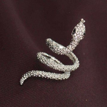Clariss Ayarlanabilir Silver Renk Zirkon Taşlı Yılan Yüzük