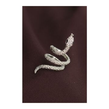 Clariss Ayarlanabilir Silver Renk Zirkon Taşlı Yılan Yüzük