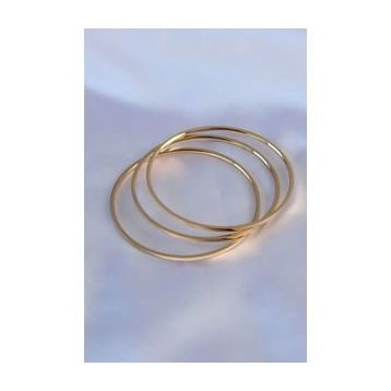 Clariss BJ-BB5361 316L Çelik Gold Renk Ajda Model Kadın 65 mm Bilezik