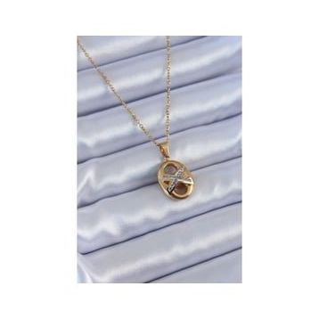 Clariss BKO7635 316L Çelik Gold Renk Zirkon Taşlı Kadın Kolye