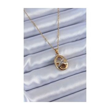 Clariss BKO7635 316L Çelik Gold Renk Zirkon Taşlı Kadın Kolye