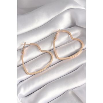 Clariss BKP8706 Pirinç Gold Renk Kalp Model Kadın Küpe