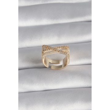 Clariss BYK2997 Pirinç Gold Renk Zirkon Taş Detay Kadın Yüzük