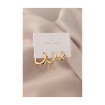 Clariss Gold Renk Halka Kadın Küpe