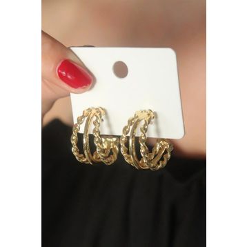 Clariss Gold Renk Halka Kadın Küpe