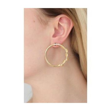 Clariss Gold Renk Halka Kadın Küpe