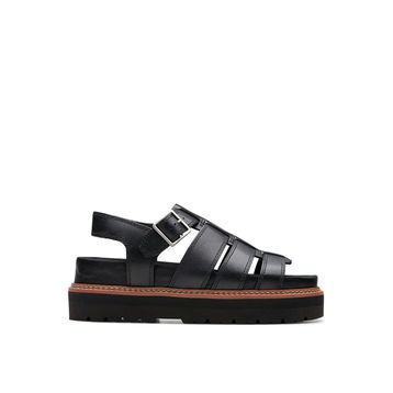 Clarks 26176317 Deri Siyah Kadın Sandalet