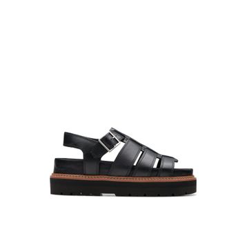 Clarks 26176317 Deri Siyah Kadın Sandalet