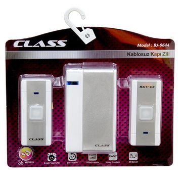 Class BJ-9644 Çift Kumandalı 36 Melodili Kablosuz Kapı Zili