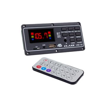 Class USB-130 Dijital Player Board Usb Sd Mıc Aux Bluetooth Kumandalı Ekranlı Çevirici