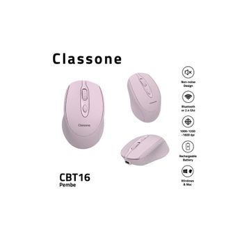 Classone CBT16 Şarjlı Optik Kablosuz Mouse