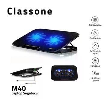Classone M40 2xFan 2xUSB 14-17 inç Gaming Notebook Soğutucu