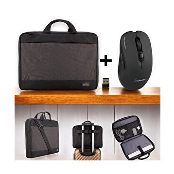 Classone Mila Ml-F100M 15.6" Tam Açılabilir Valiz Dizayn Notebook Çantası + Kablosuz Mouse