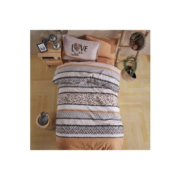Clasy Afro V1 Somon Ranforce Tek Kişilik 160x220 cm Nevresim Takımı