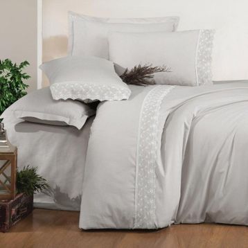 Clasy Britta V3 Gri 200x220 cm Çift Kişilik Nevresim Takımı
