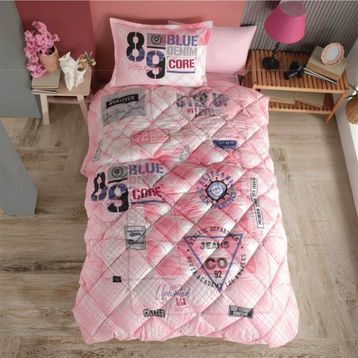 Clasy Denim Pembe Tek Kişilik Uyku Seti