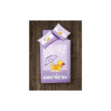 Clasy Duck Ranforce Lila Bebek Nevresim Takımı