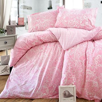 Clasy Elvina V2 Pembe Çift Kişilik 4 Mevsim Kapitone Nevresim Seti
