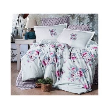 Clasy Goya Mint Çift Kişilik Saten Nevresim Takımı