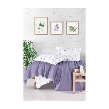 Clasy Metali Butik V1 Lila Tek Kişilik Pike Takımı