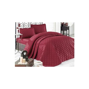 Clasy Rabel Bordo Ranforce Tek Kişilik Yatak Örtüsü