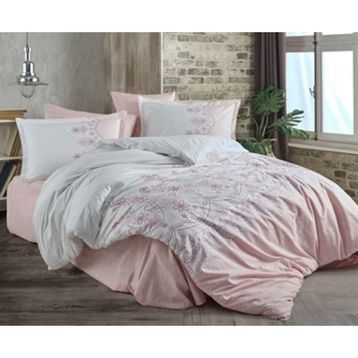Clasy Ranforce Tek Kişilik Fiorita V1 Pembe Nevresim Takımı