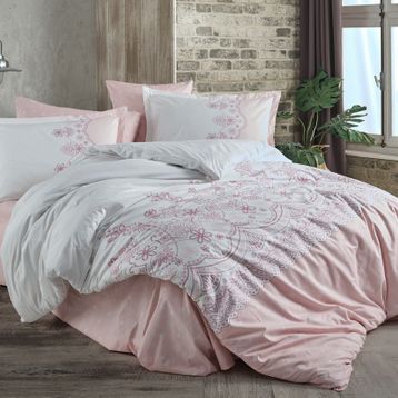 Clasy Ranforce Tek Kişilik Fiorita V1 Pembe Nevresim Takımı