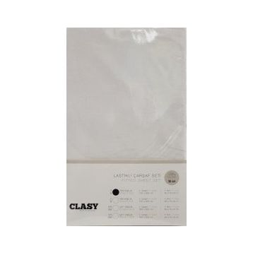 Clasy V1 Lastikli Beyaz Tek Kişilik Çarşaf Seti