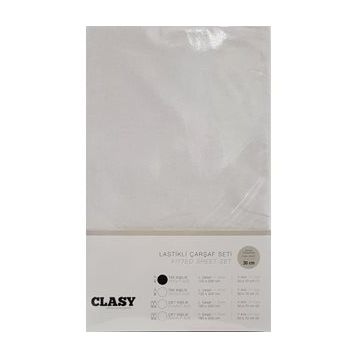 Clasy V1 Lastikli Ekru Tek Kişilik Çarşaf Seti