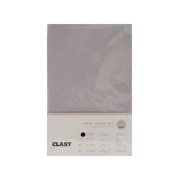 Clasy V2 Lastikli Gri Tek Kişilik Çarşaf Seti