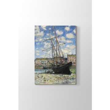 Claude Monet - Boat Lying At Low Tide Tablosu