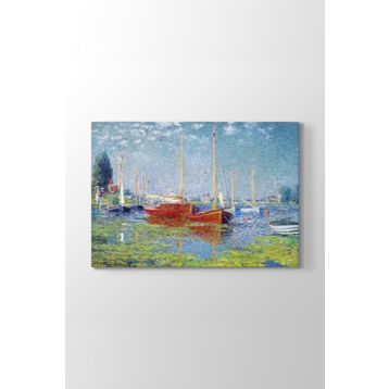 Claude Monet - Red Boats At Argenteuil Tablosu