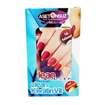 Clean Keratin Vit 8'li Asetonsuz Oje Temizleyici Mendil