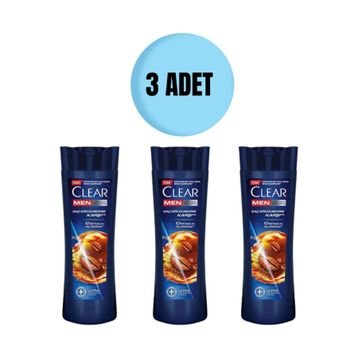 Clear 3x350 ml Men Saç Dökülmesine Karşı Şampuan