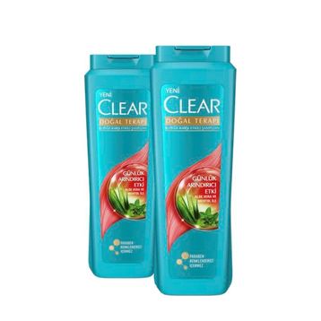 Clear 4x500 ml Doğal Terapi Aloe Vera ve Mentollü Şampuan
