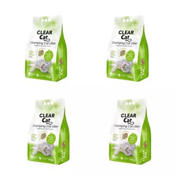 Clear Cat Sabunlu Topaklanan Doğal Bentonit İnce 10x4 lt Kedi Kumu