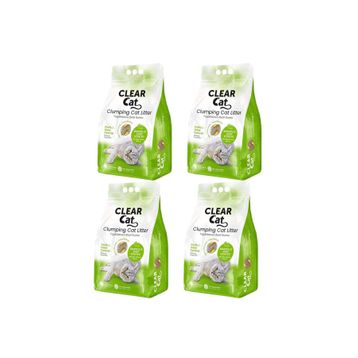 Clear Cat Sabunlu Topaklanan Doğal Bentonit İnce 10x4 lt Kedi Kumu
