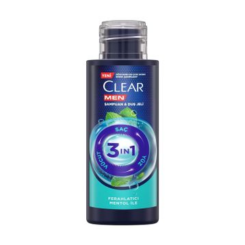 Clear Men 3in1 90 ML Ferahlatıcı Mentol Seyahat Boy Şampuan ve Duş Jeli